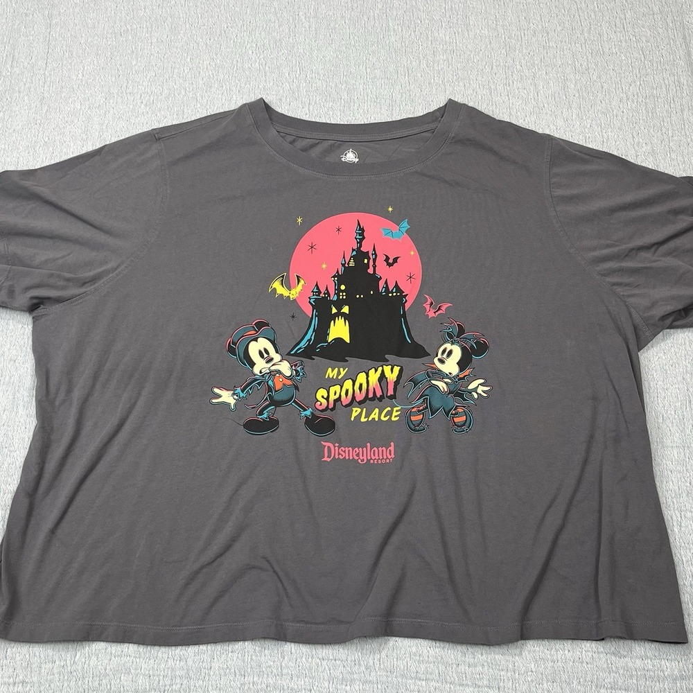 Disney Parks 2023 Mickey Halloween "My Spooky Place"  Women's T-Shirt‎ 3XL